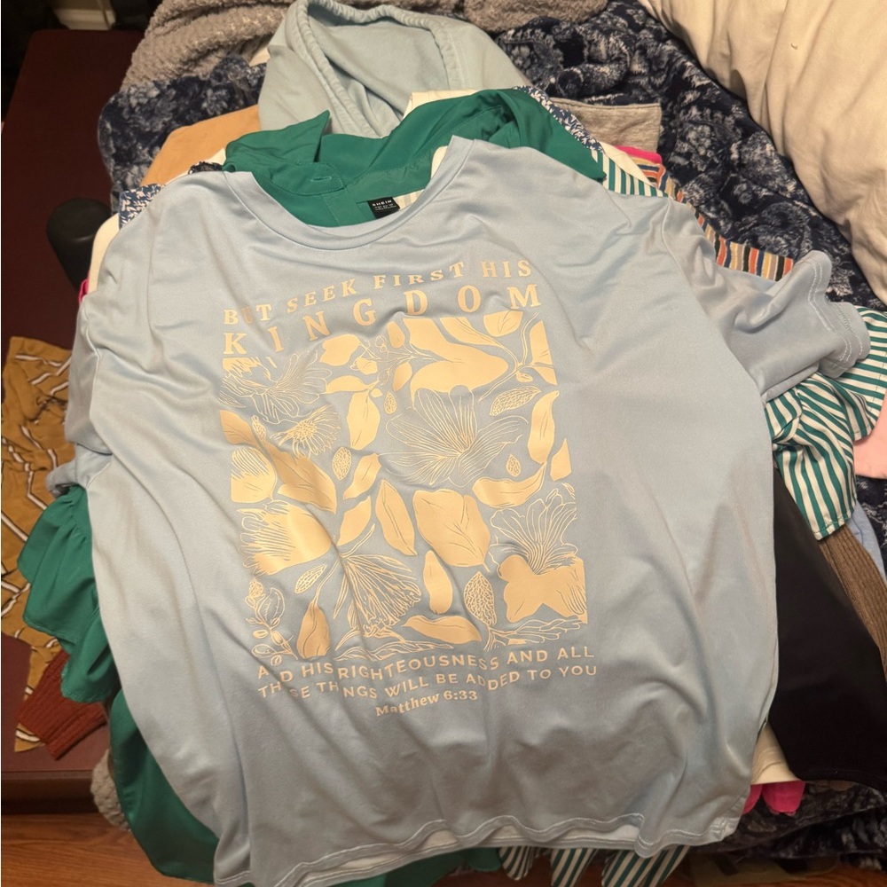 Light Blue Graphic Kids Shirt